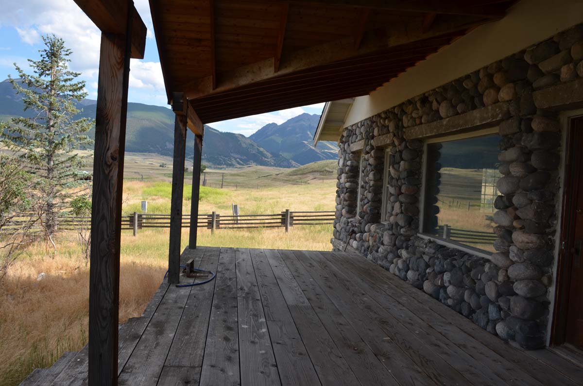 covered porch yellowstone river ranch montana