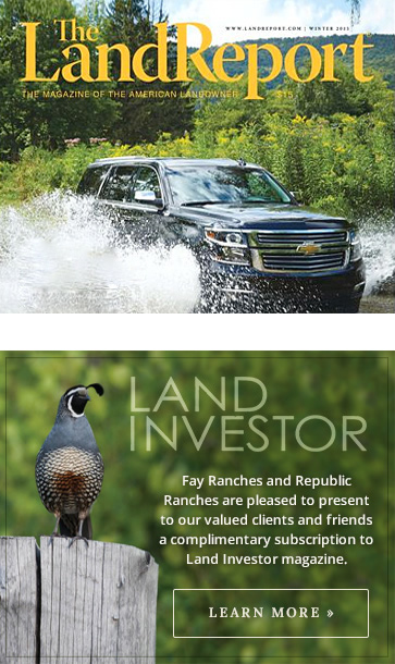 Ads for Land Report and Land Investor