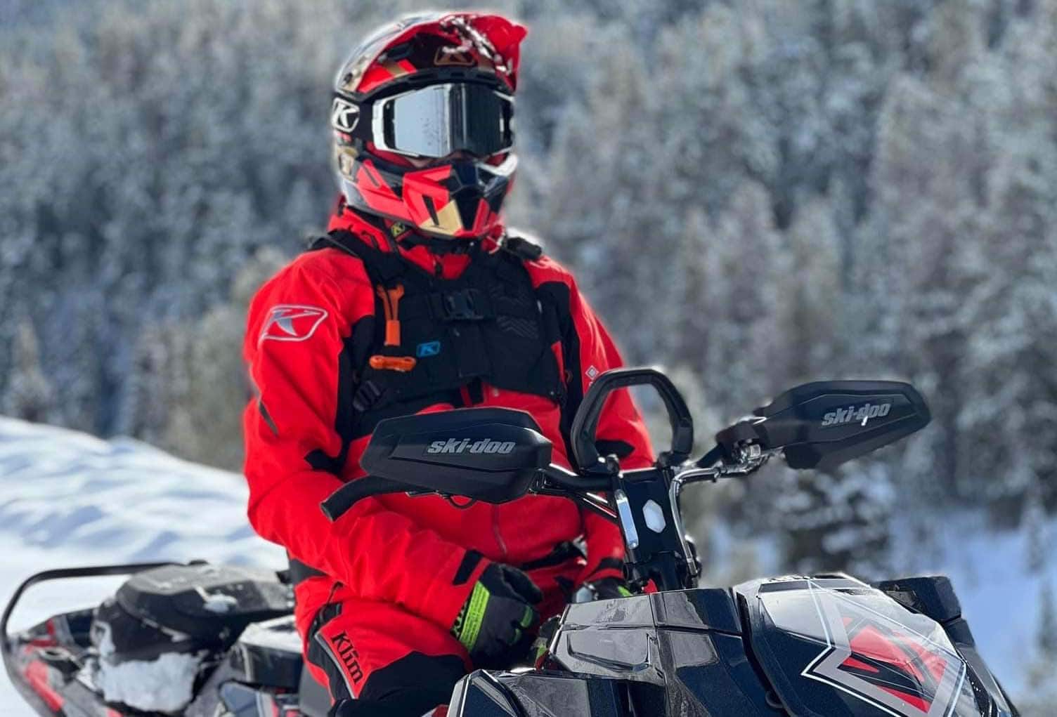 curtis ferney wyoming idaho broker associate on snowmobile