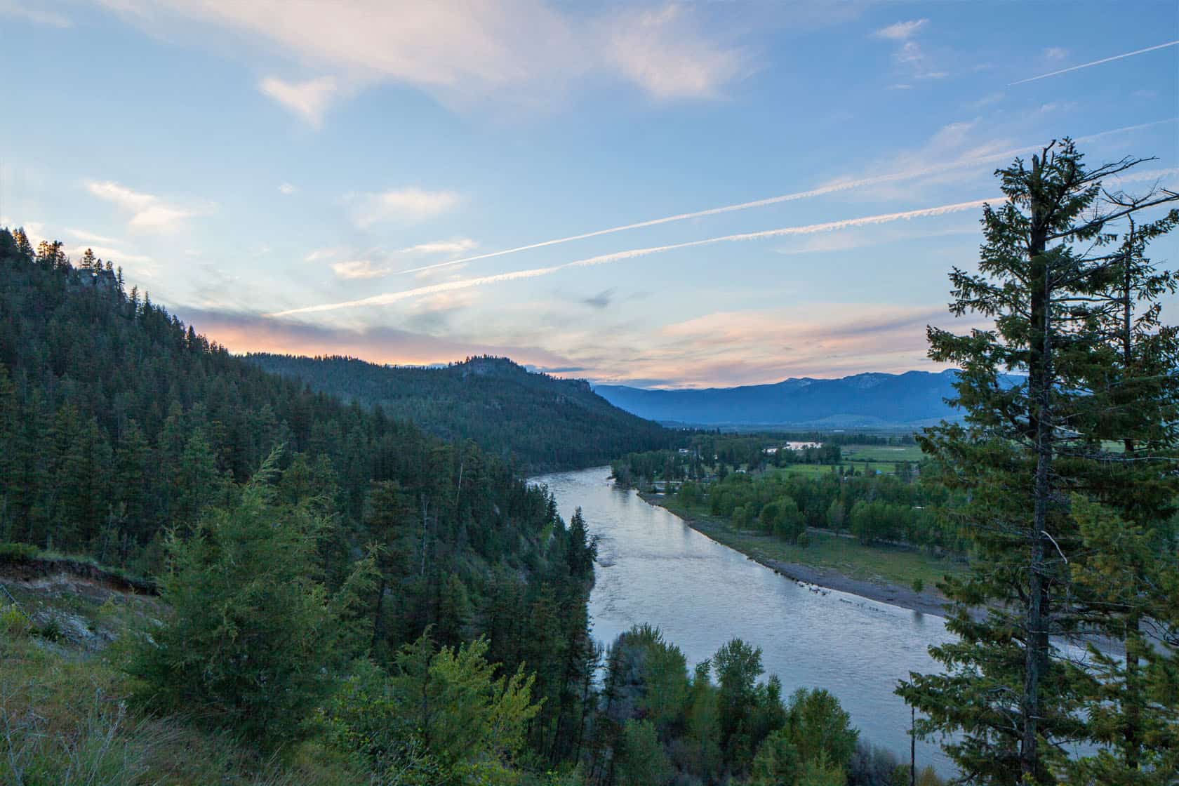Sunset River View Montana Wild Horse Mountain Ranch