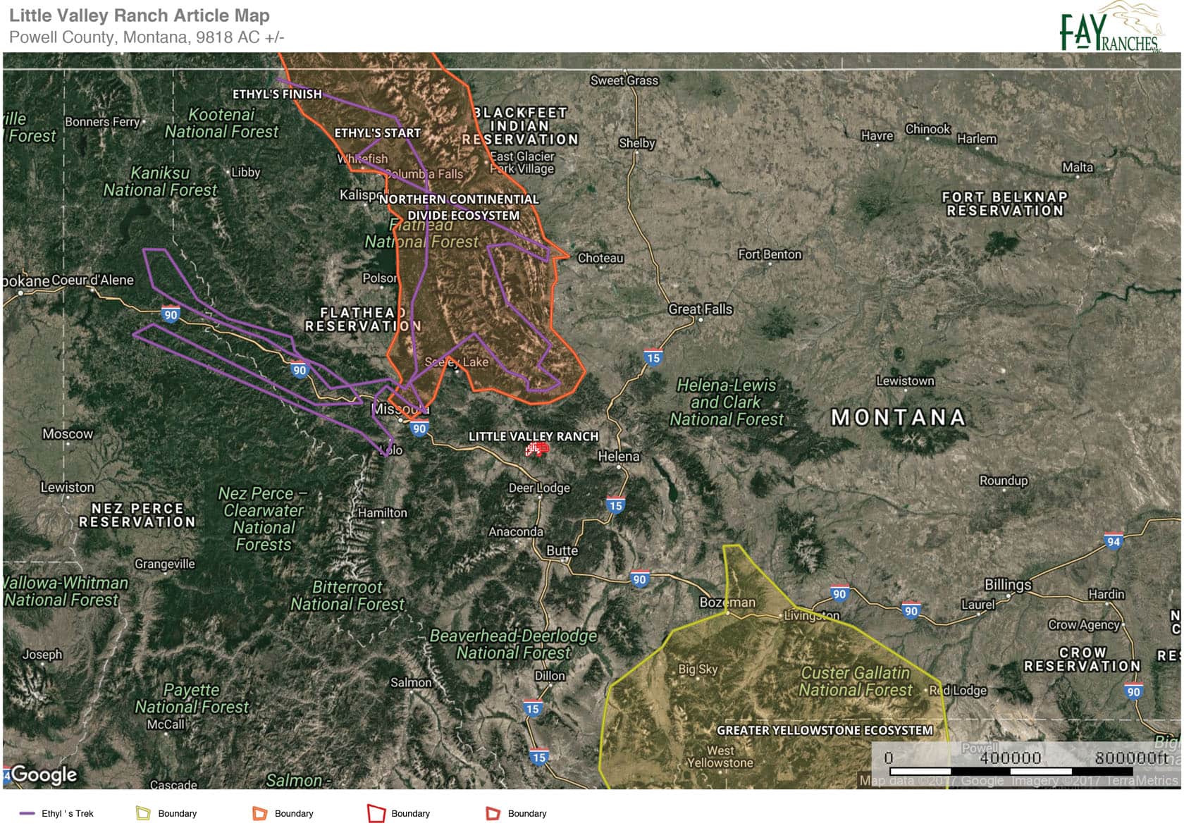 Montana's Migratory Bears ecosystem map