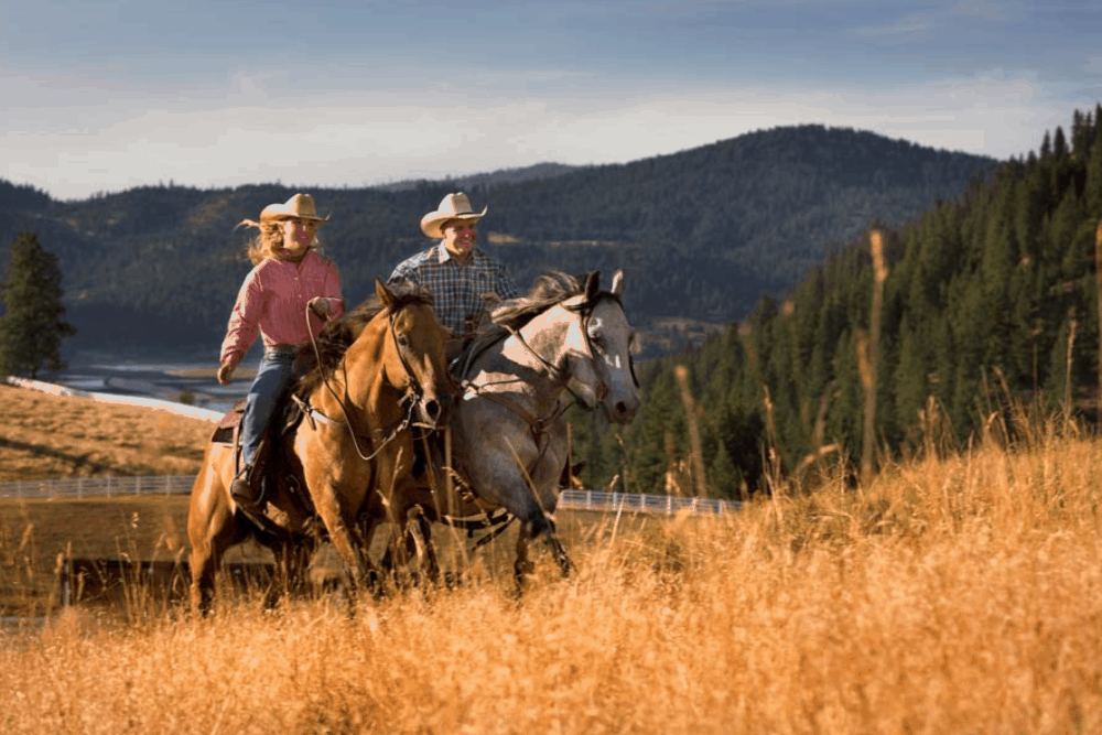 equestrian trail ride idaho black rock horse ranch