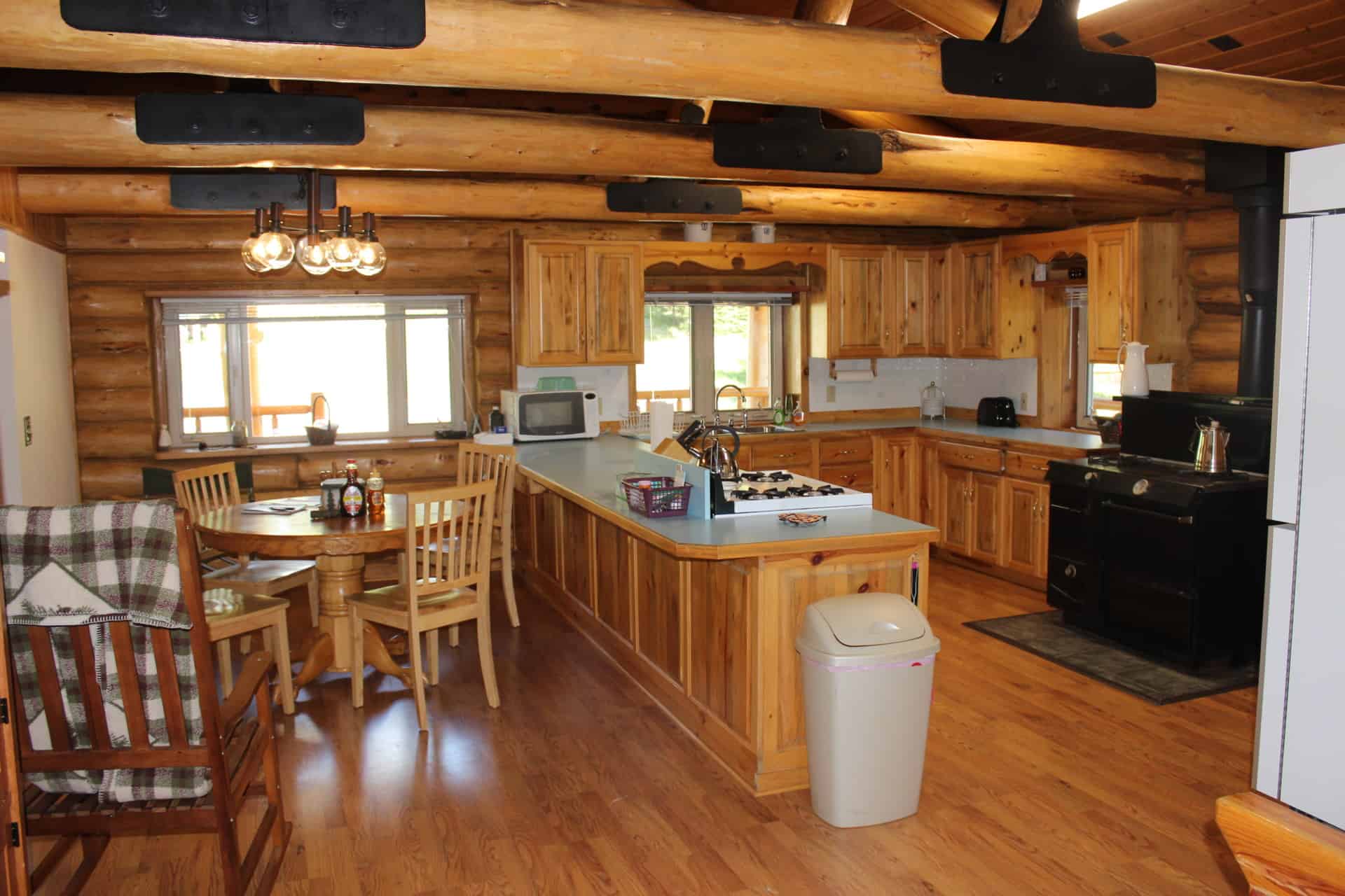 Big Cabin Living Area Montana Hoodoo Creek Mountain Retreat