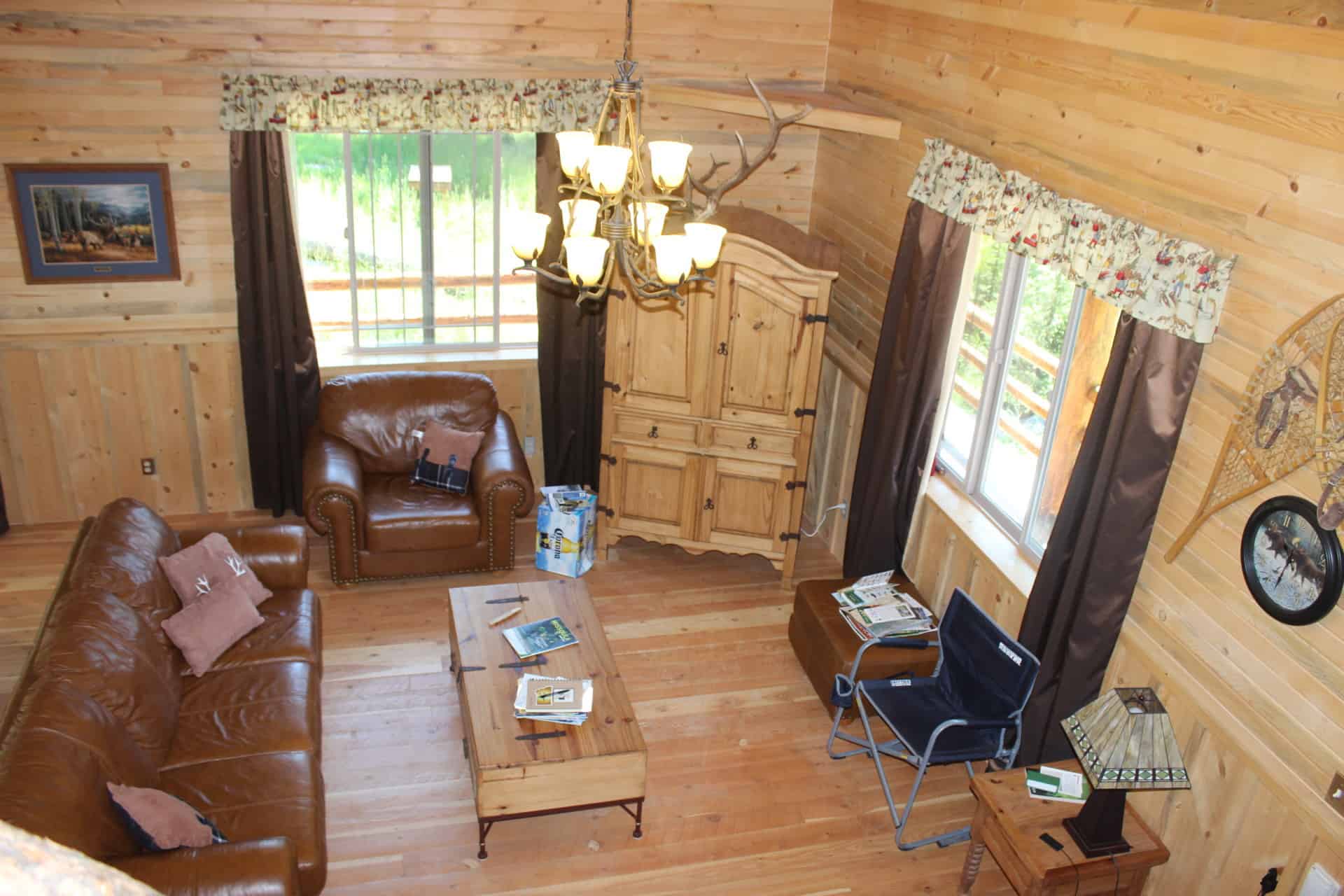 Small Cabin Great Room Montana Hoodoo Creek Mountain Retreat