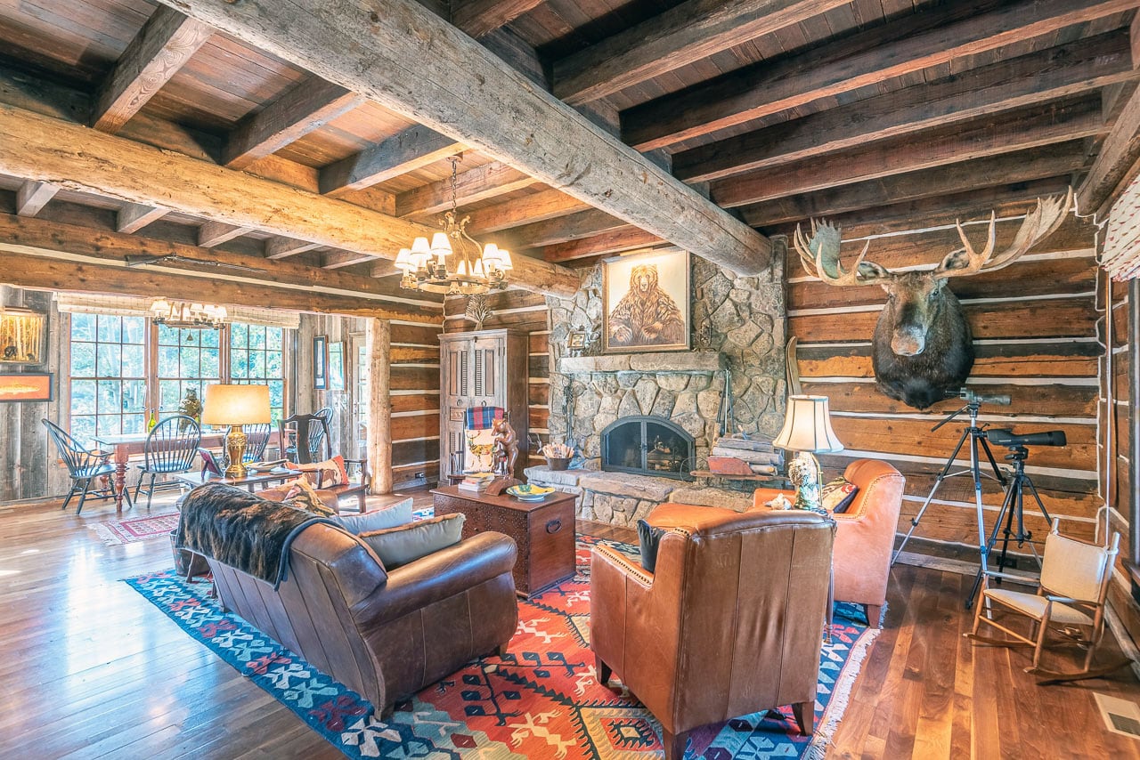 custom fireplace livingroom montana dancing bear ranch
