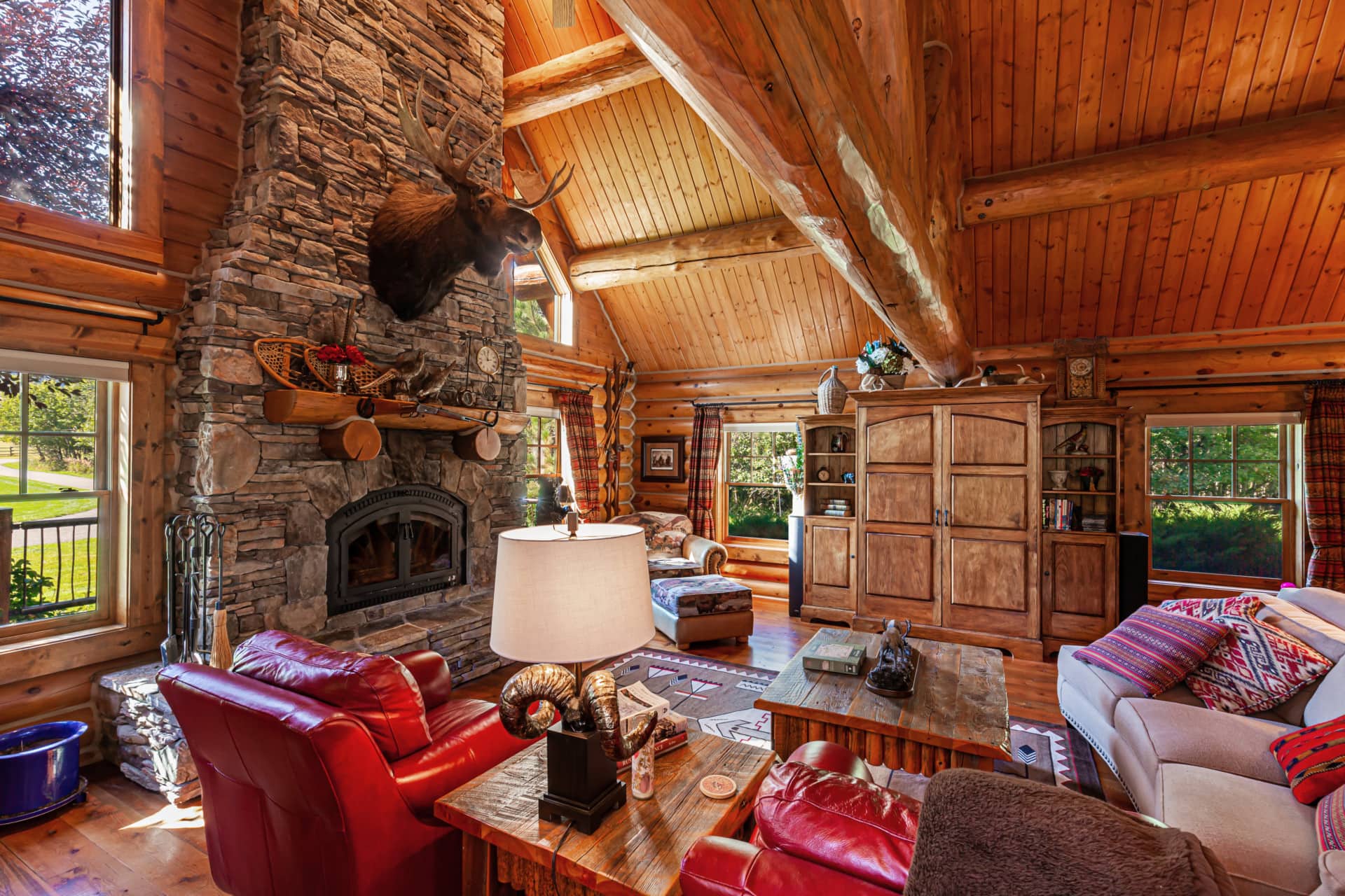 living room montana bridger peaks estate