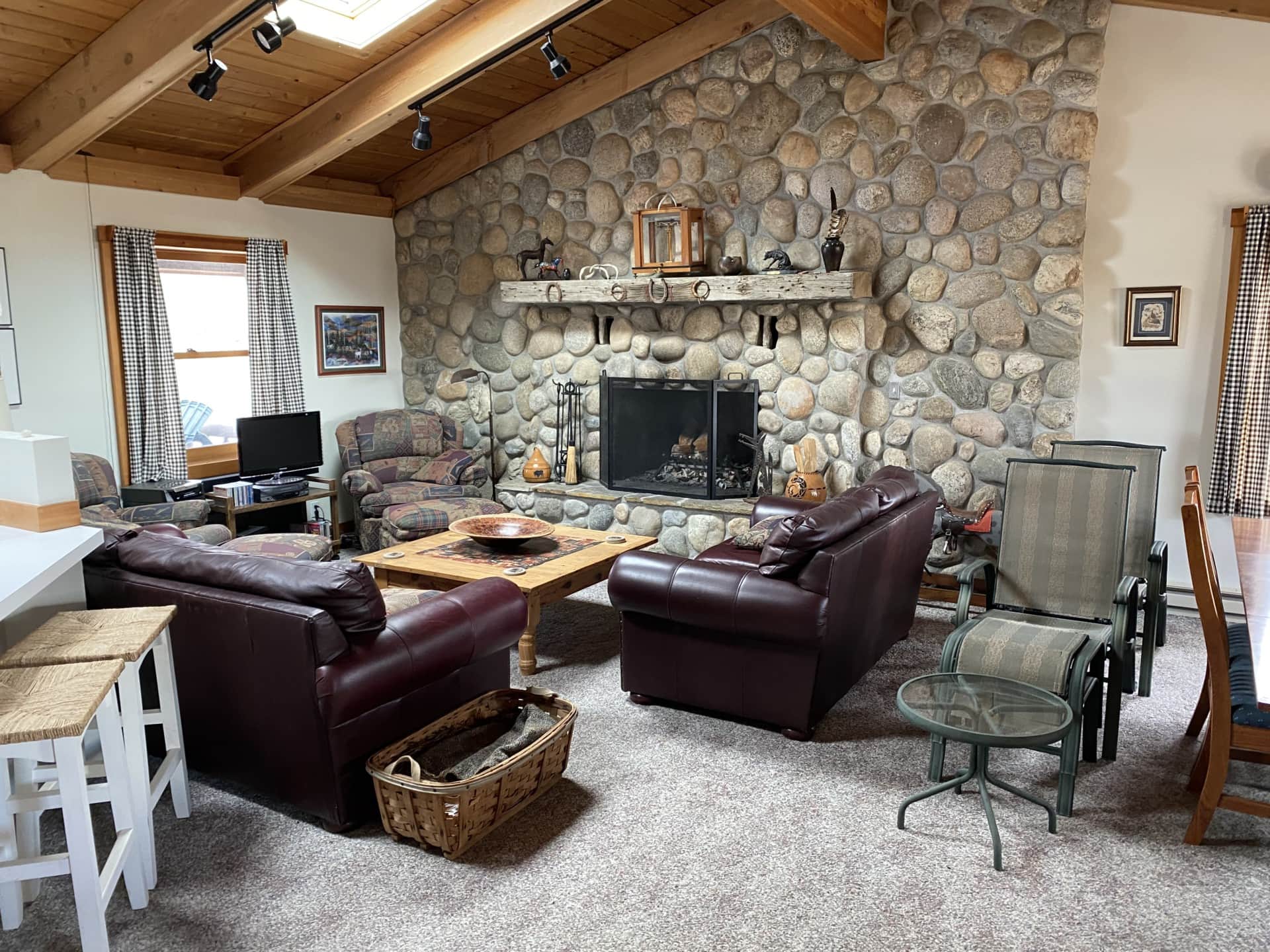 custom stone fireplace montana triple s ranch