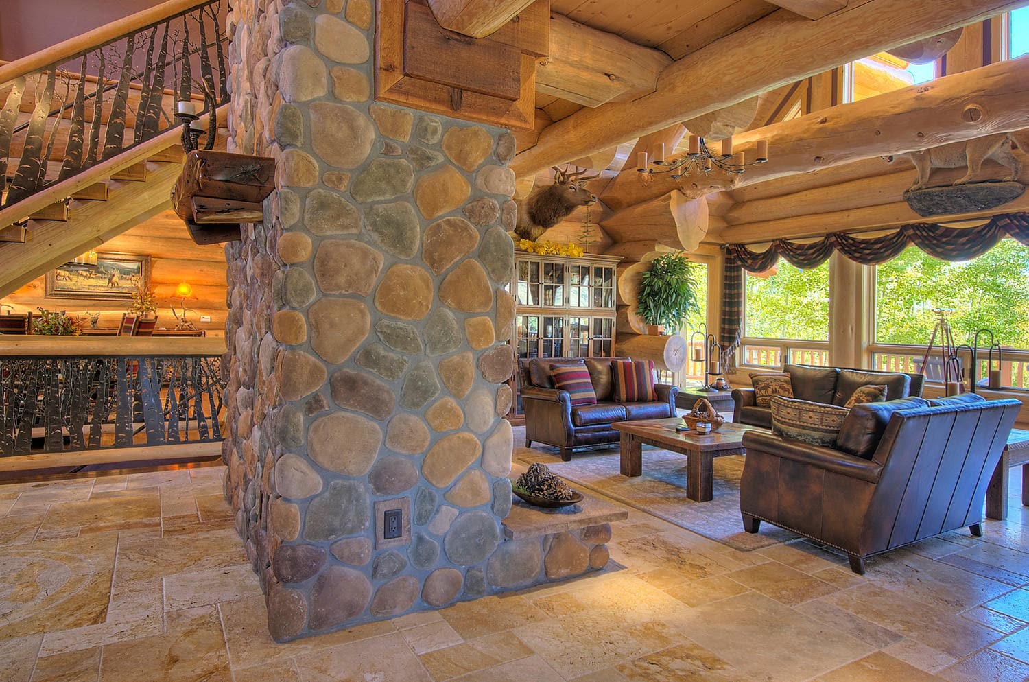 Great Room Fireplace Colorado Circle E Ranch