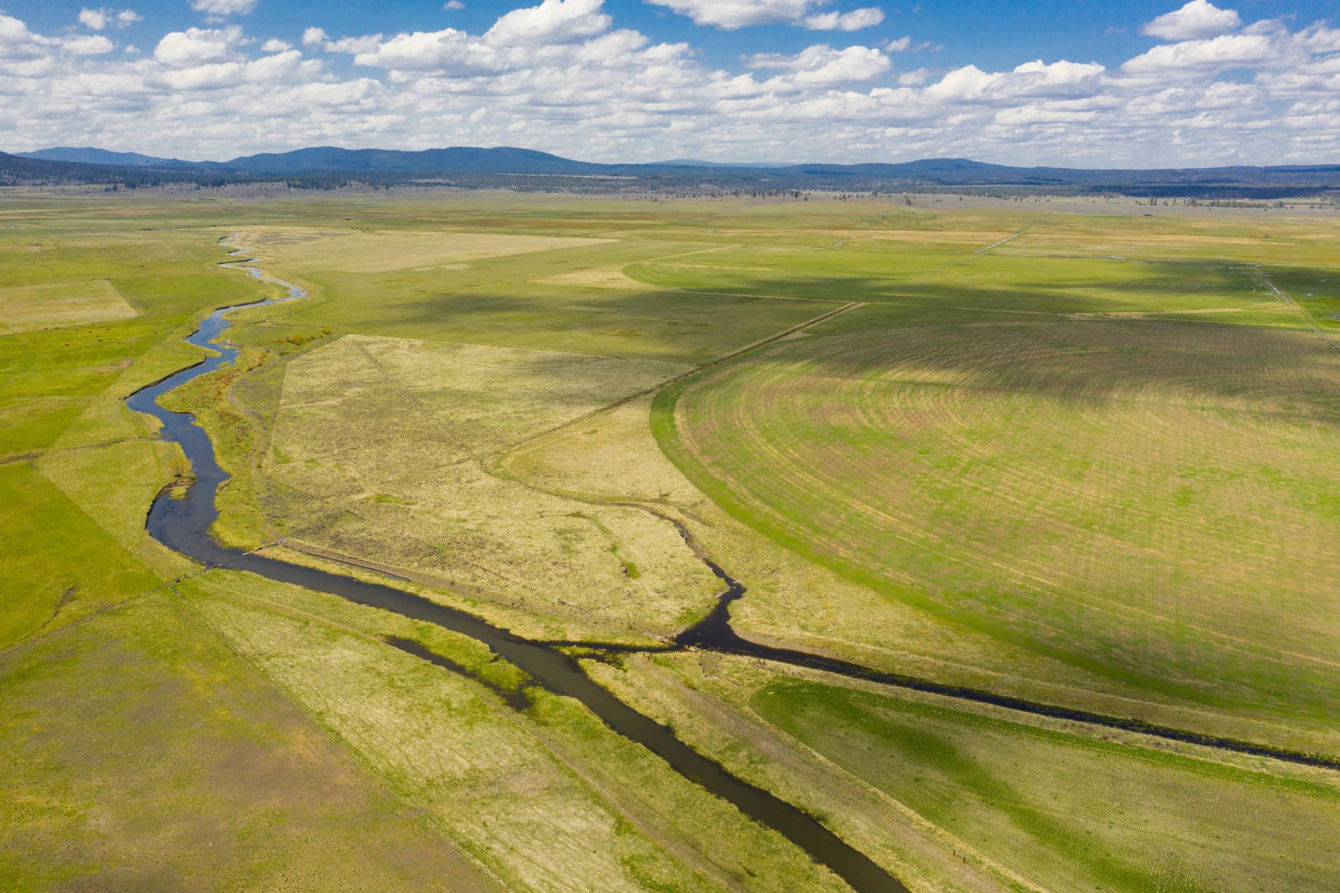 Aerial Pivot with Creek Oregon BK Ranch