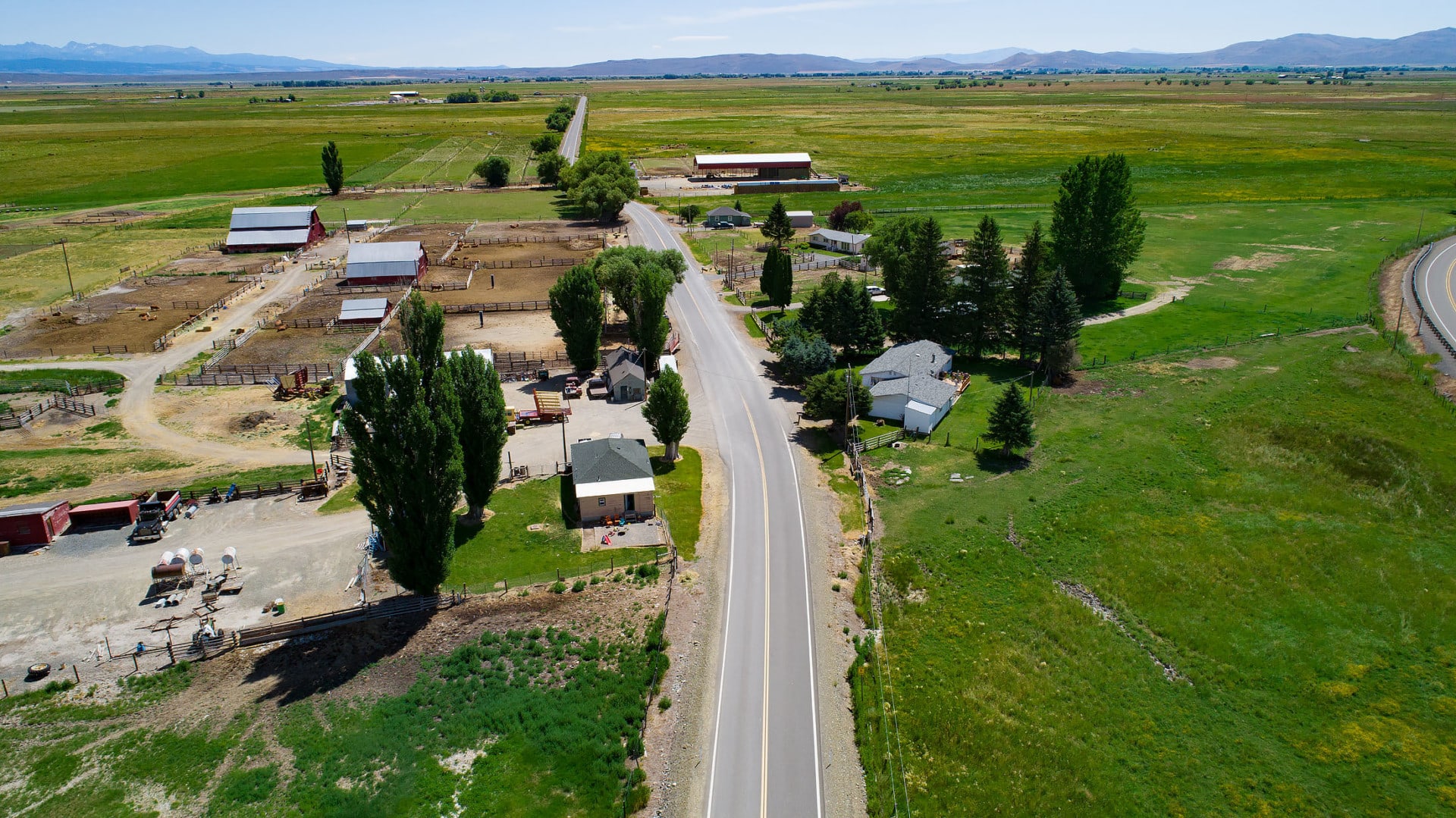 Aerial Buildings Road Oregon Chandler Hereford Ranch