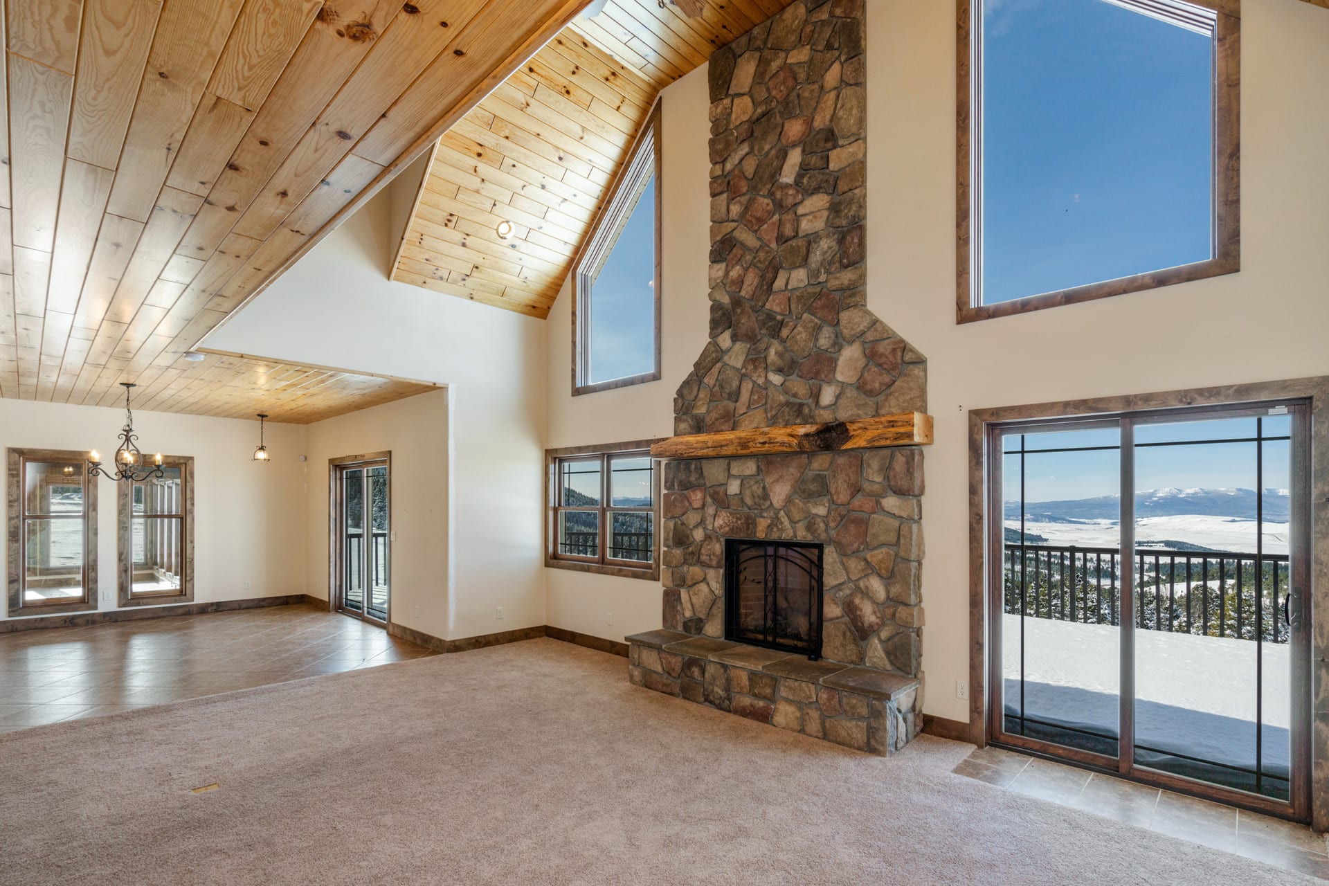 custom fireplace montana pintlar peaks vista