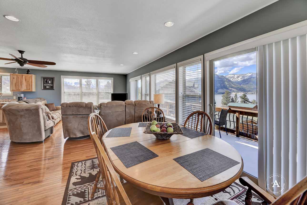 Gust Home Open Living Montana Holter Lake Cabin Fay Ranches