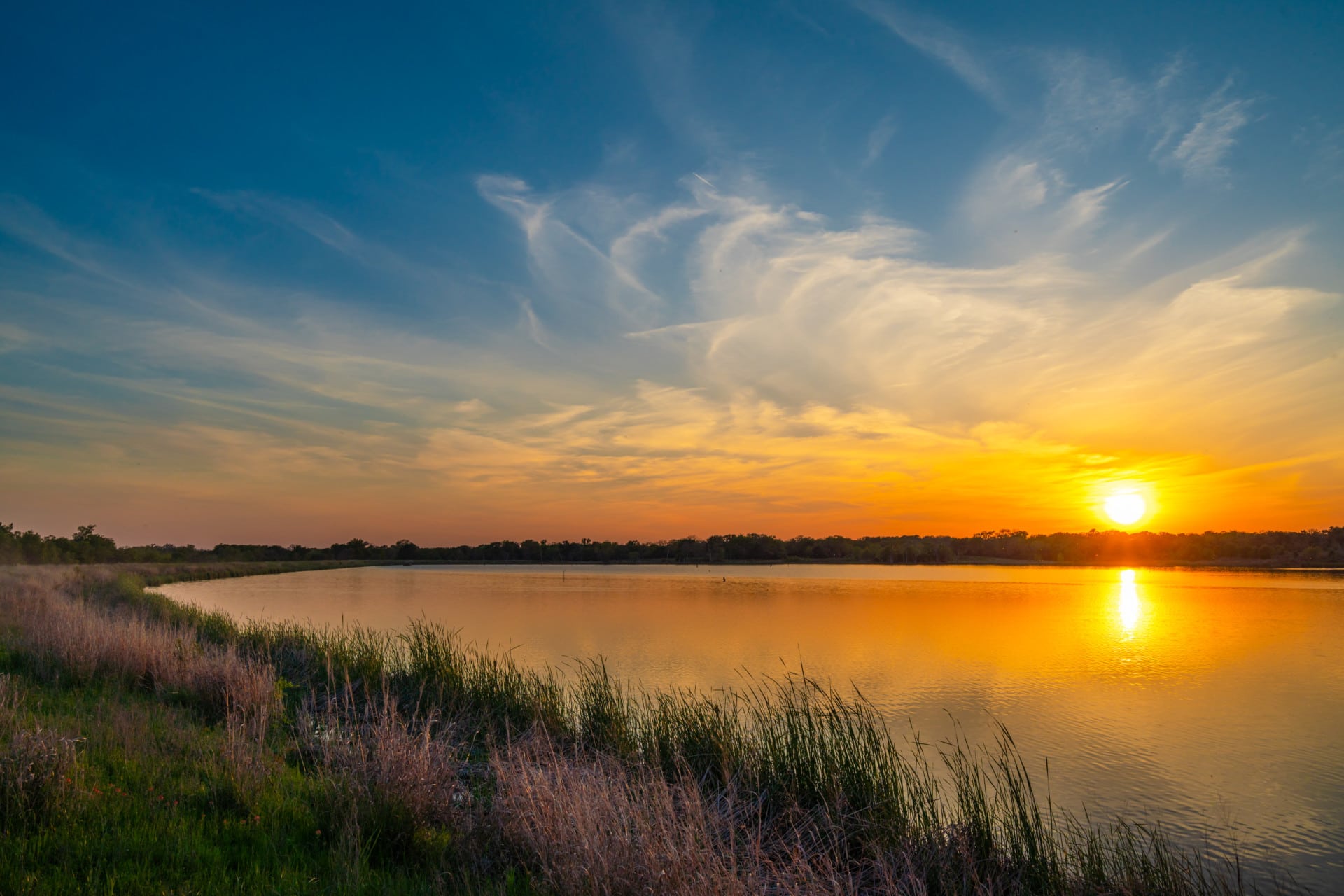 sunset texas lakes of gibbons creek