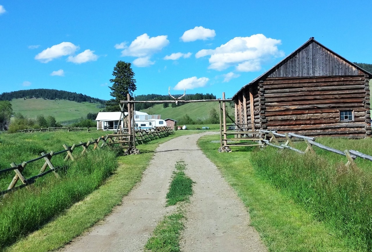 Entrance to Ranch Operations Montana Little Belt Elk Ranch