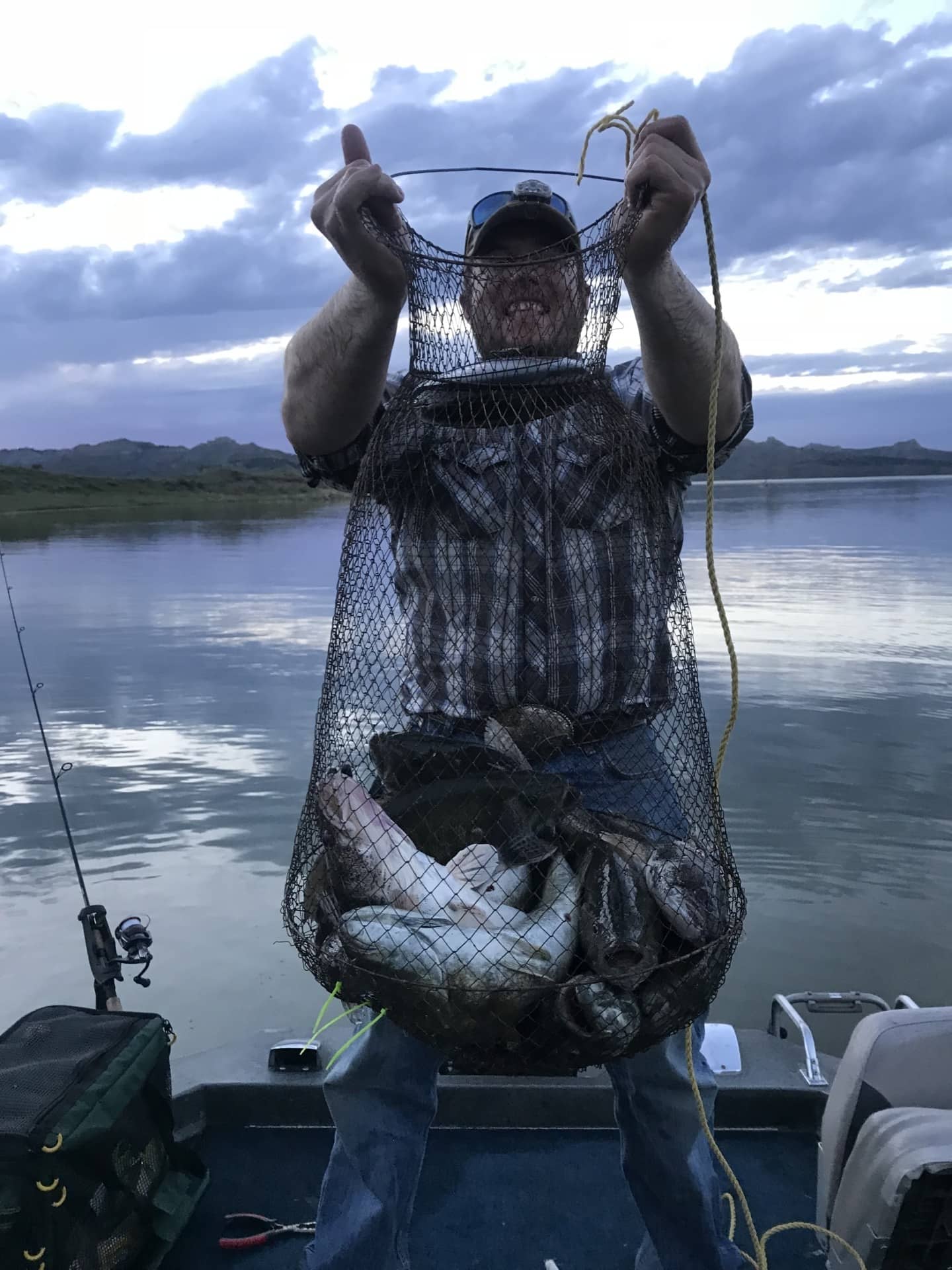 Catch of the day on Fort Peck Lake in Montana