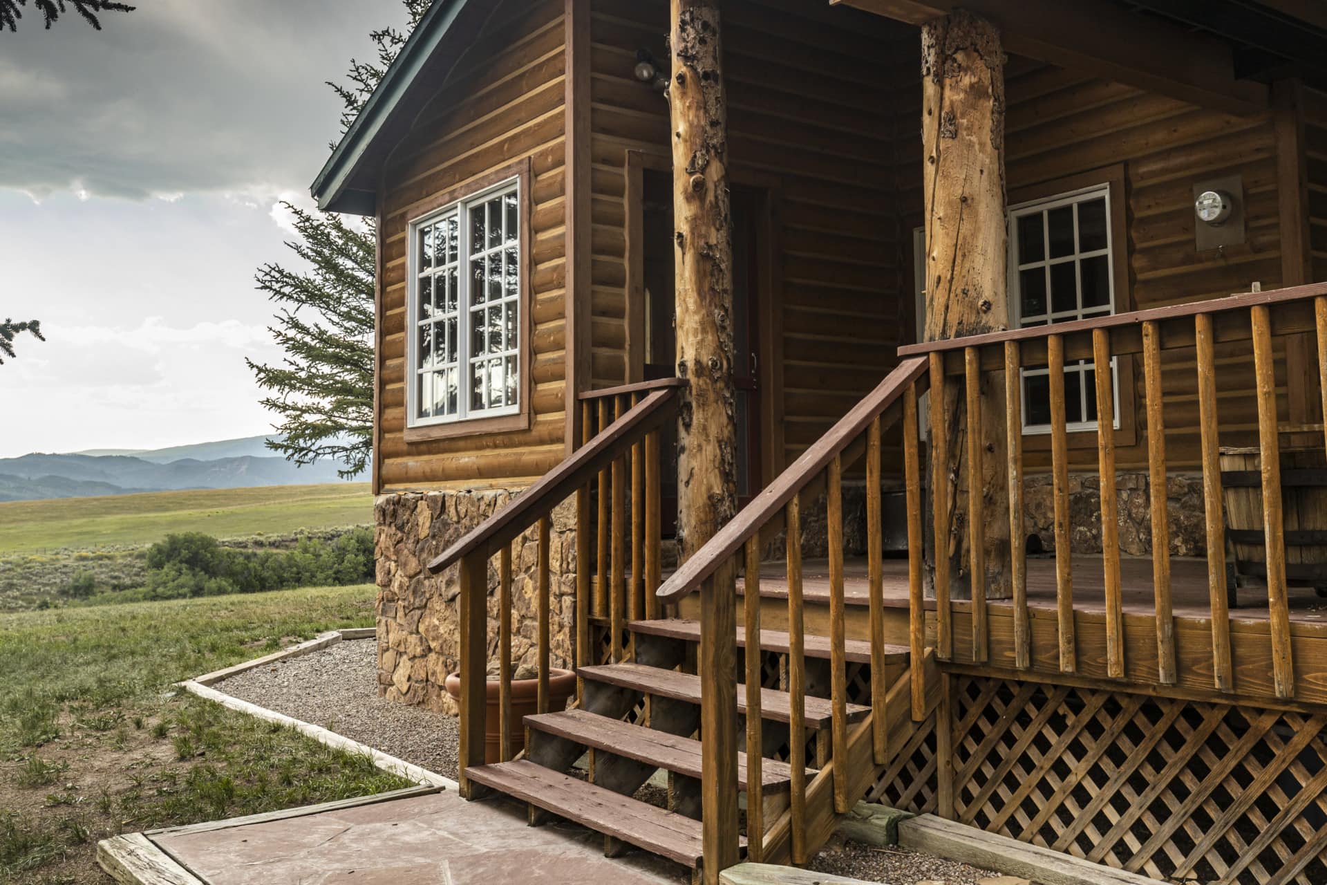 Clathis House Porch Colorado Ragged Mountain Ranch