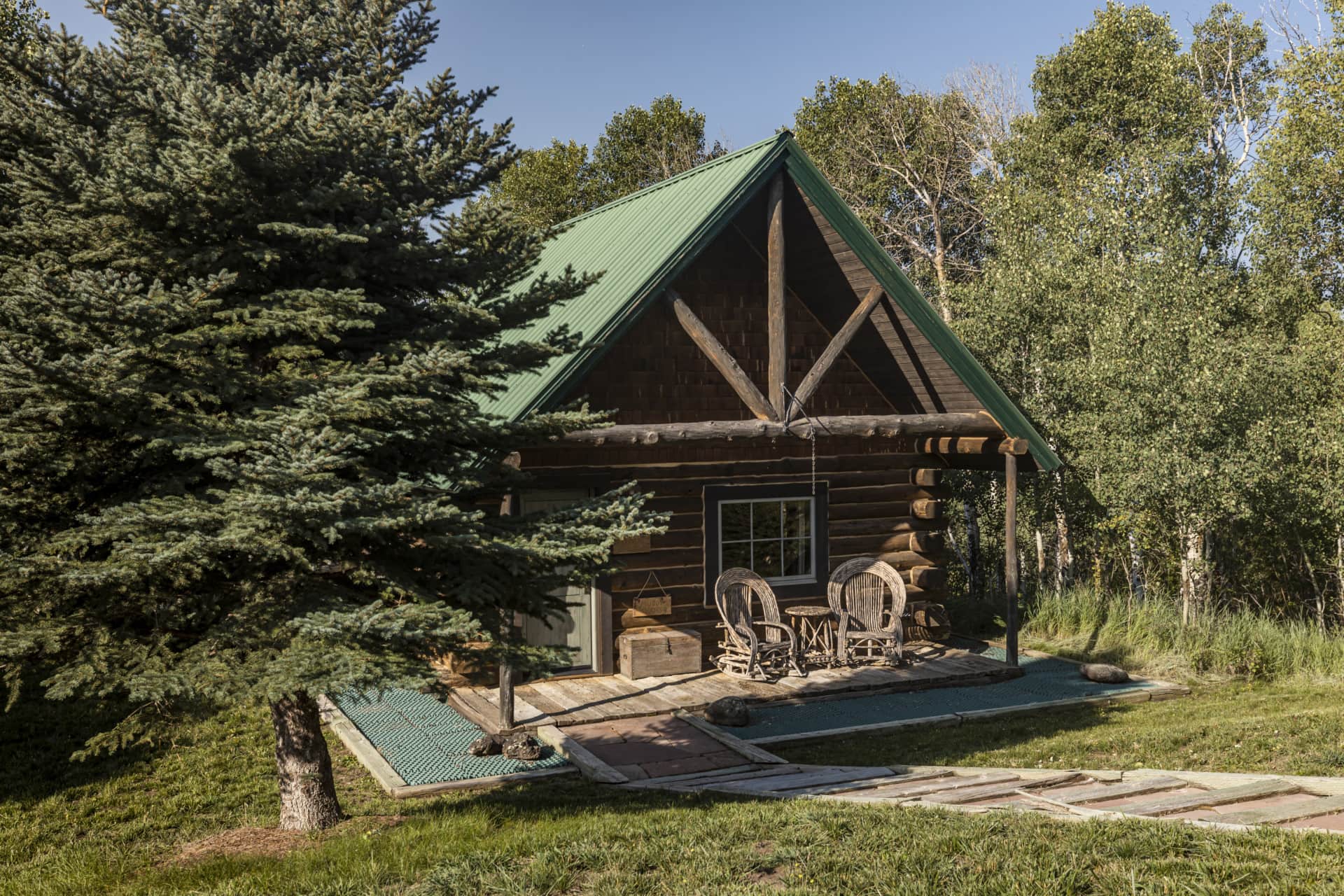 Twin Cabins Porch Colorado Ragged Mountain Ranch