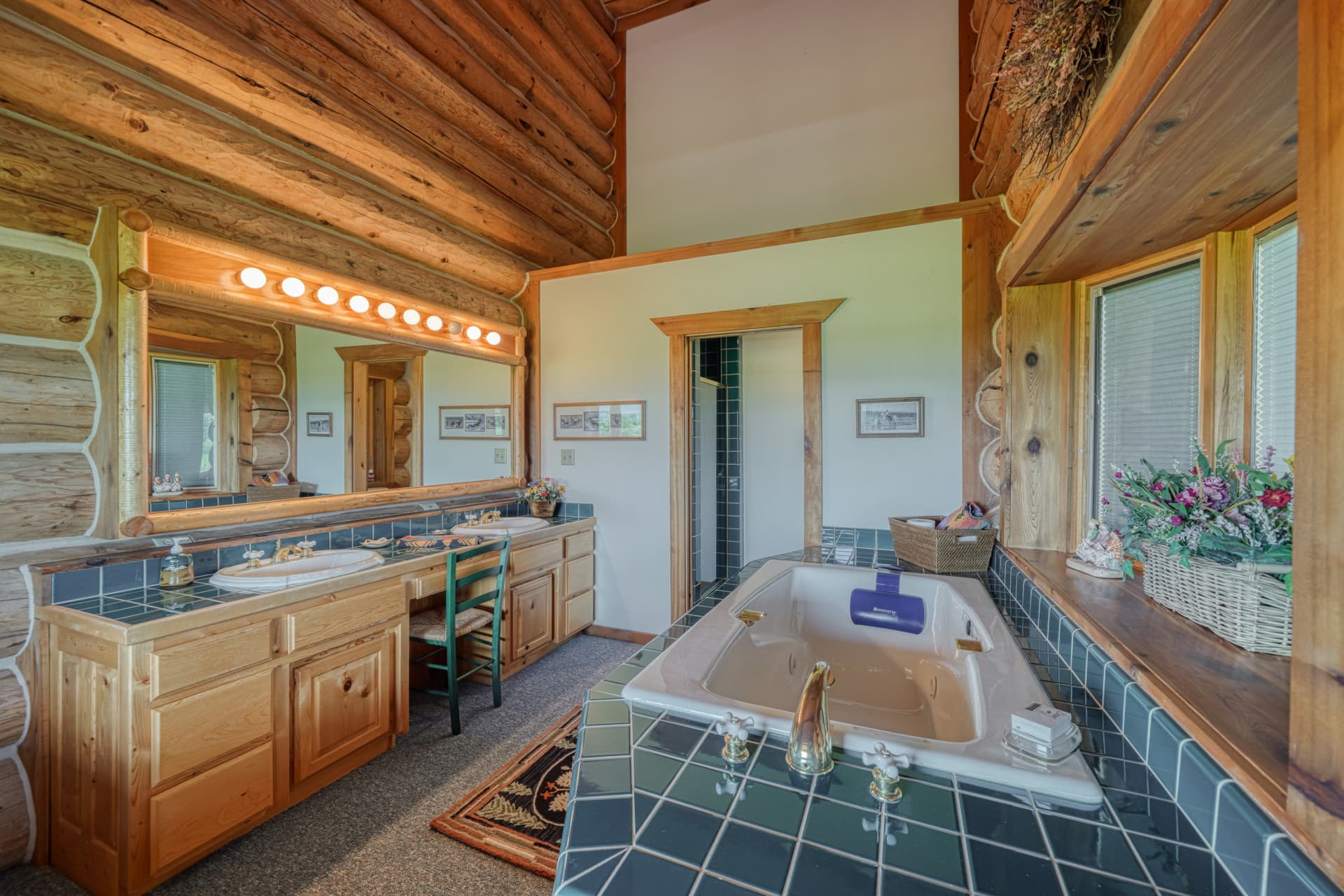 Master bath main cabin Idaho Slash E Ranch