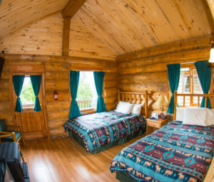 Cabin interior alaska gold creek lodge