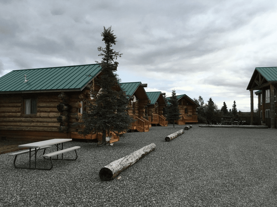 Cabin row alaska gold creek lodge