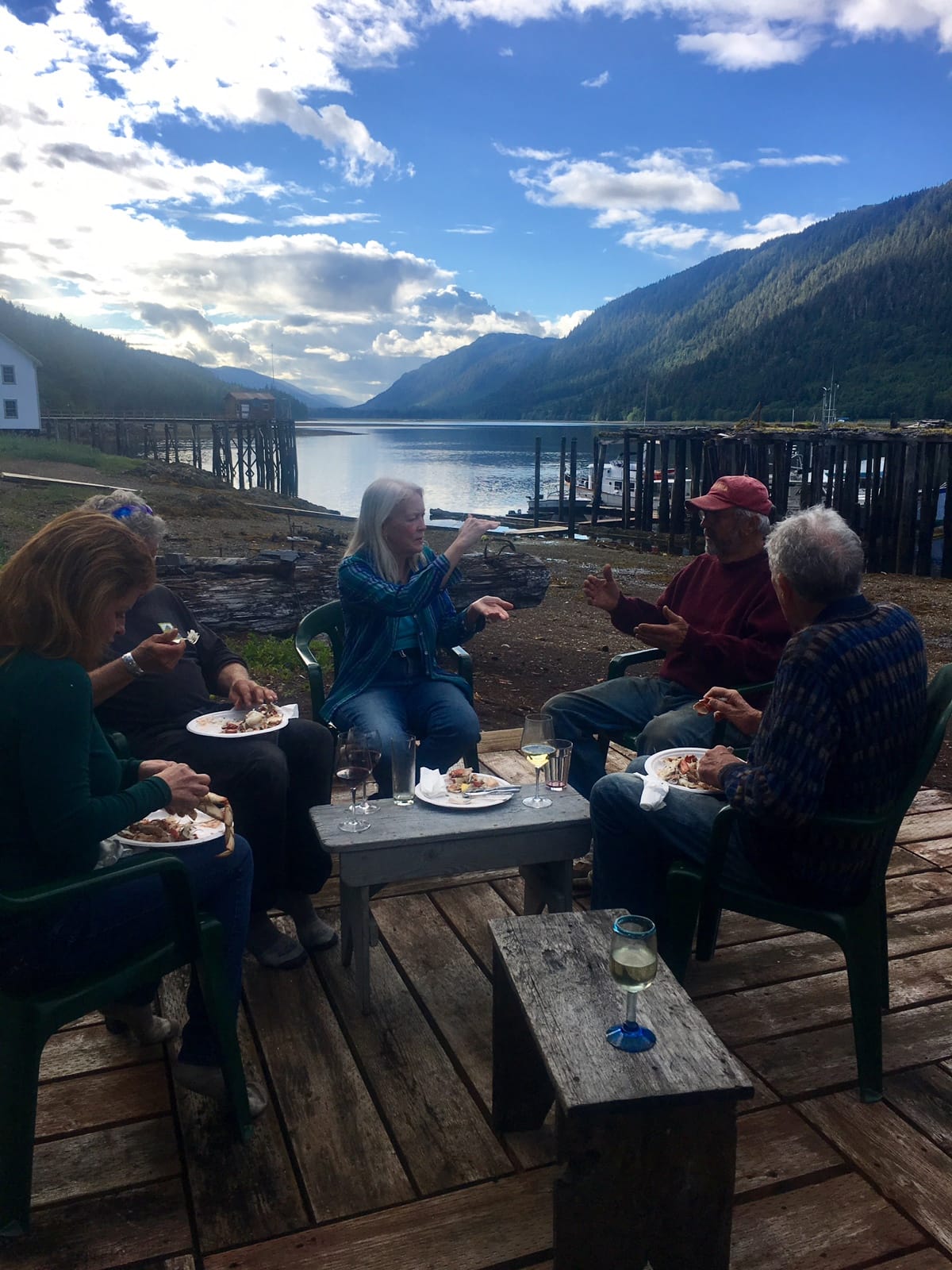 Dinner on the deck alaska chatham alaska retreat