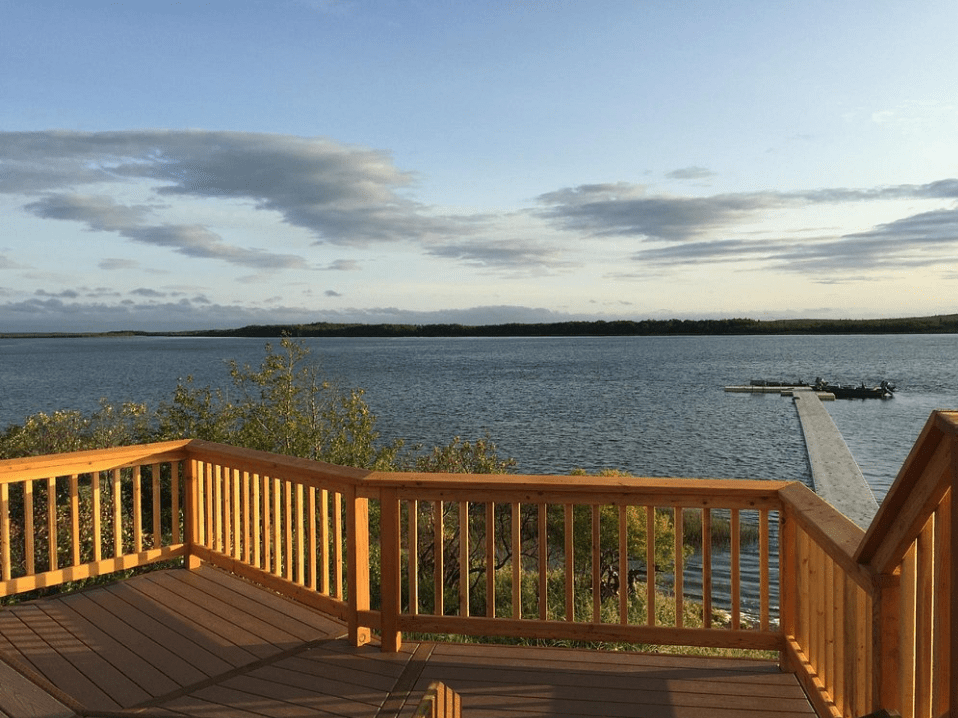 View from deck alaska gold creek lodge