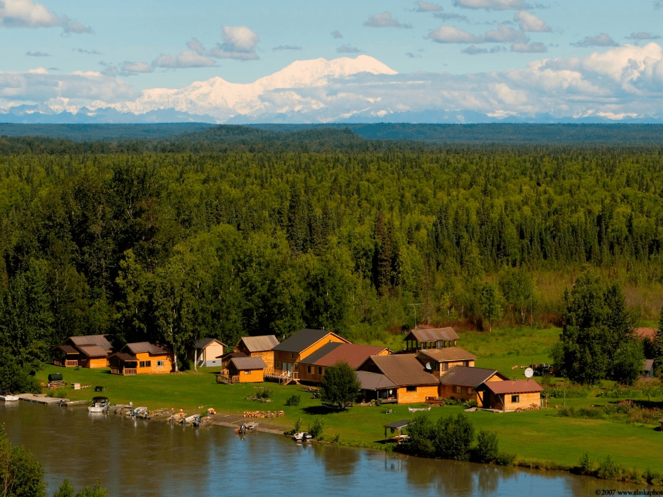Second Aerial of lodge alaska mcdougall lodge llc