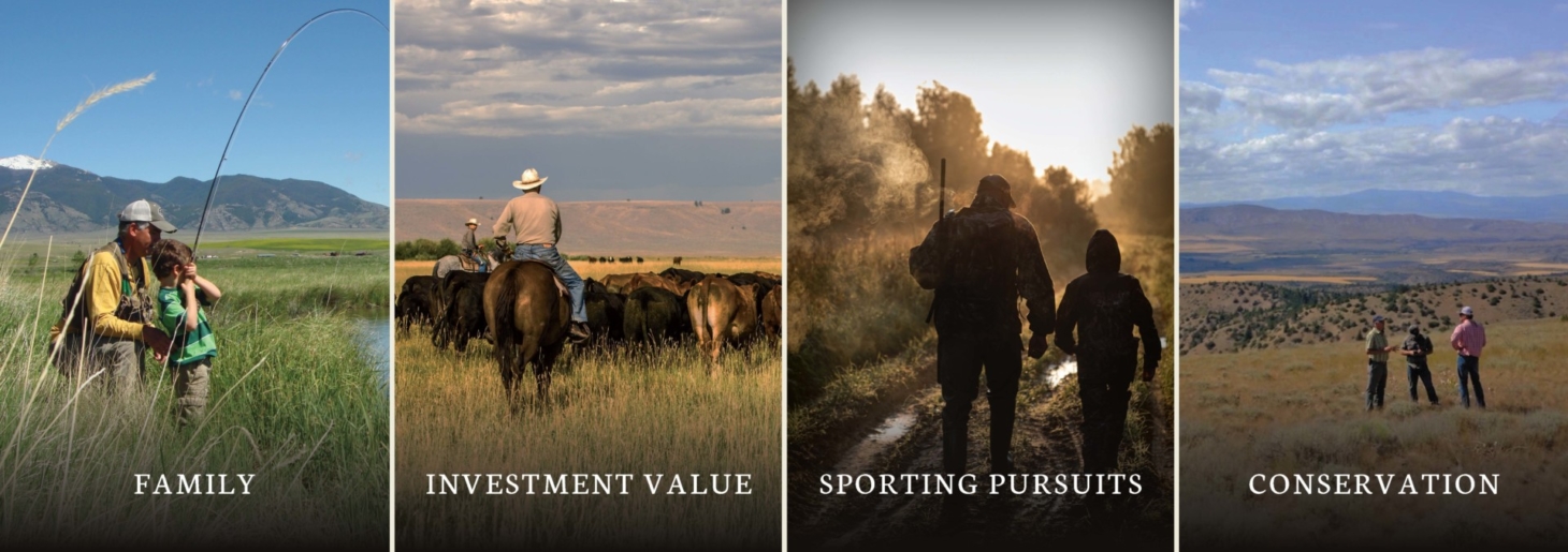 Fay ranches core values images of family, investment value, sporting pursuits, and conservation