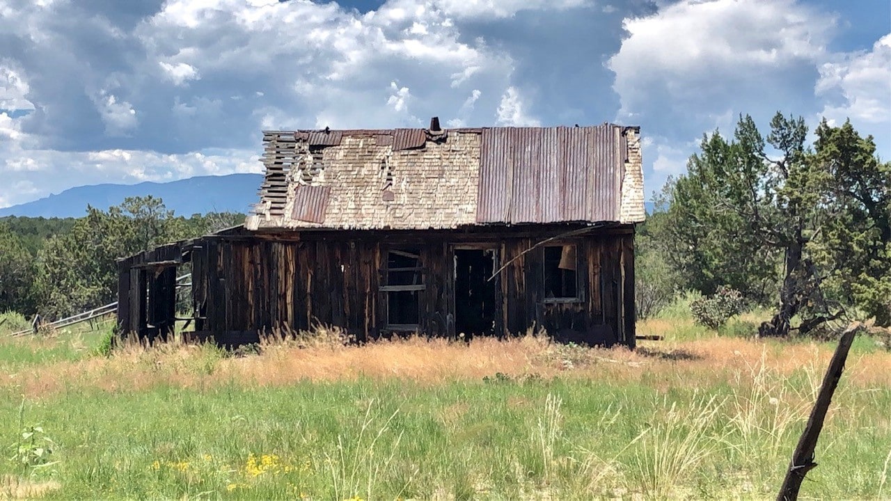 Old Cabin Close Up Colorado Stone Creek Ranch