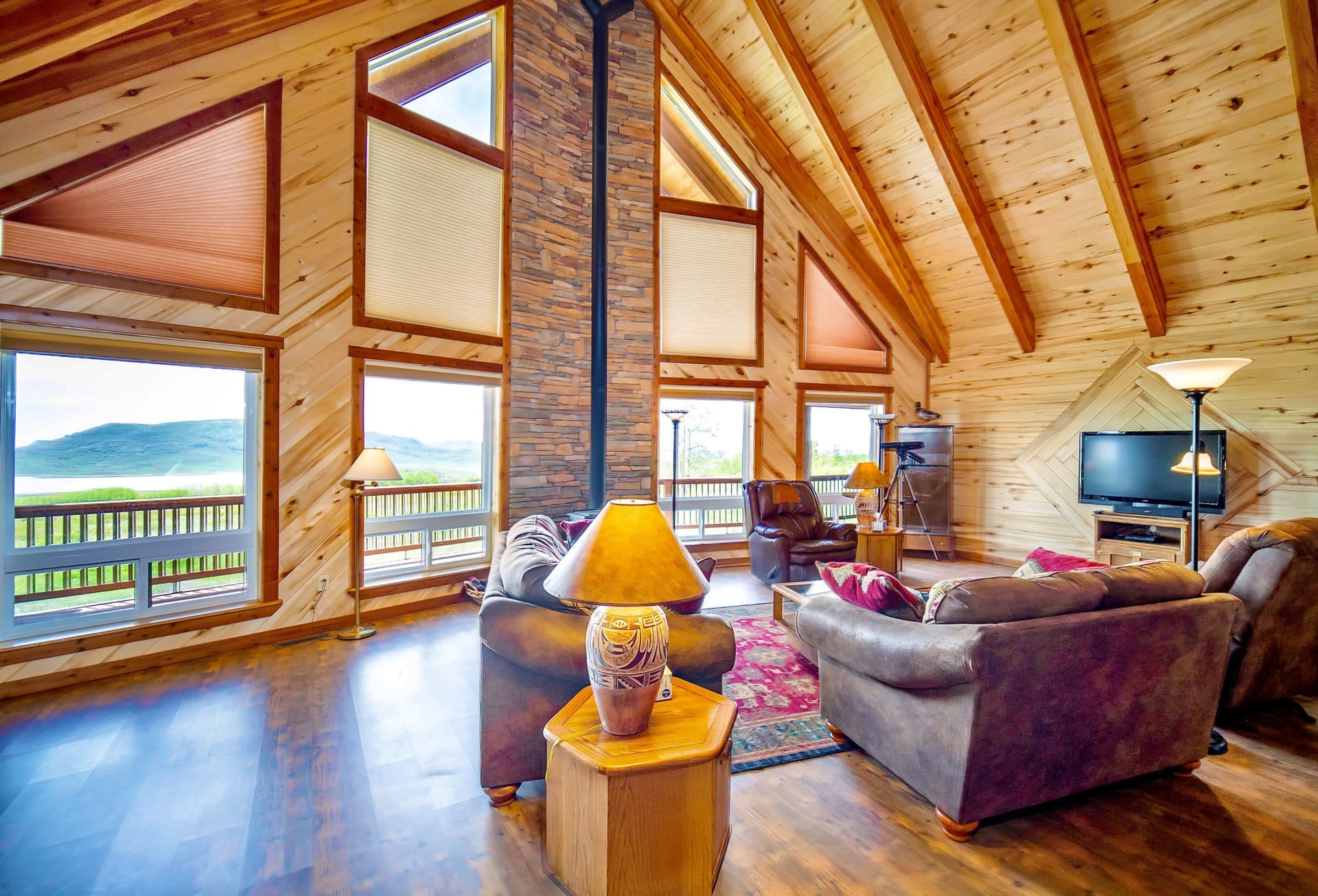 cabin living room Colorado Brumley Aspen Waters Ranch