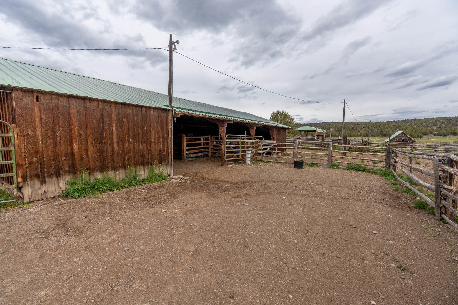 front of horse barn oregon pitcher ranch