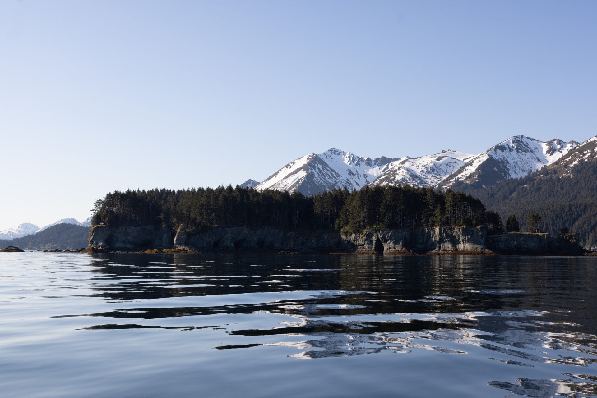 water reflection alaska passage island