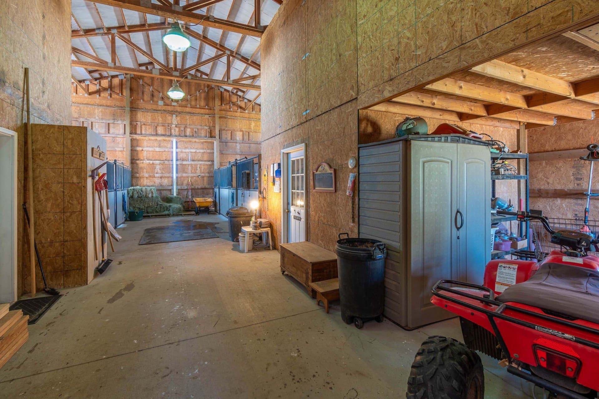 Barn inside oregon redhawk ranch