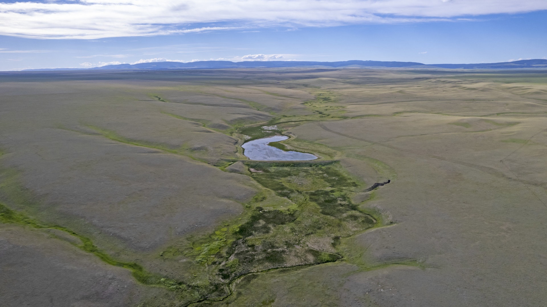 reservoir water source aerial northwest view montana fox hill ranch