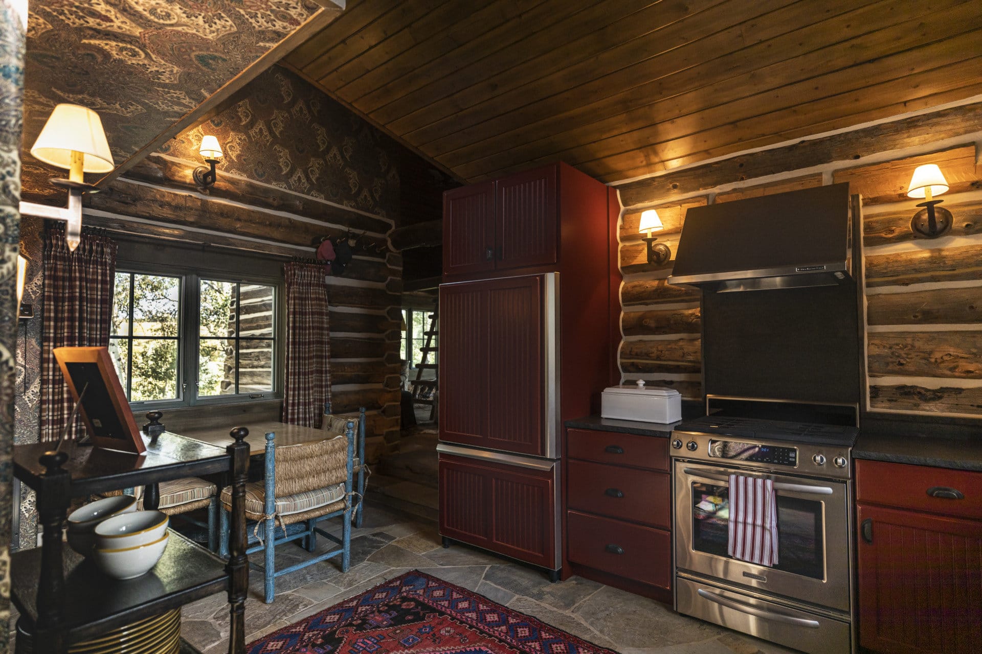 Kitchen Twin Cabins Colorado Ragged Mountain Ranch