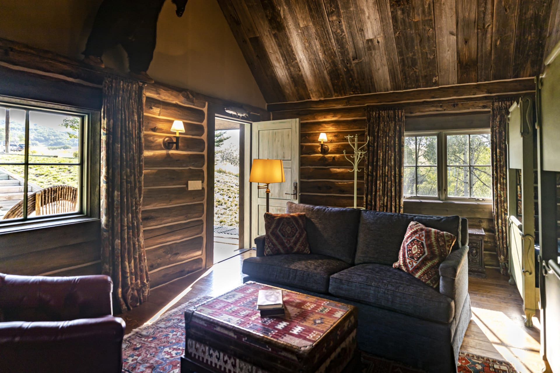 Living Room 2 Twin Cabins Colorado Ragged Mountain Ranch