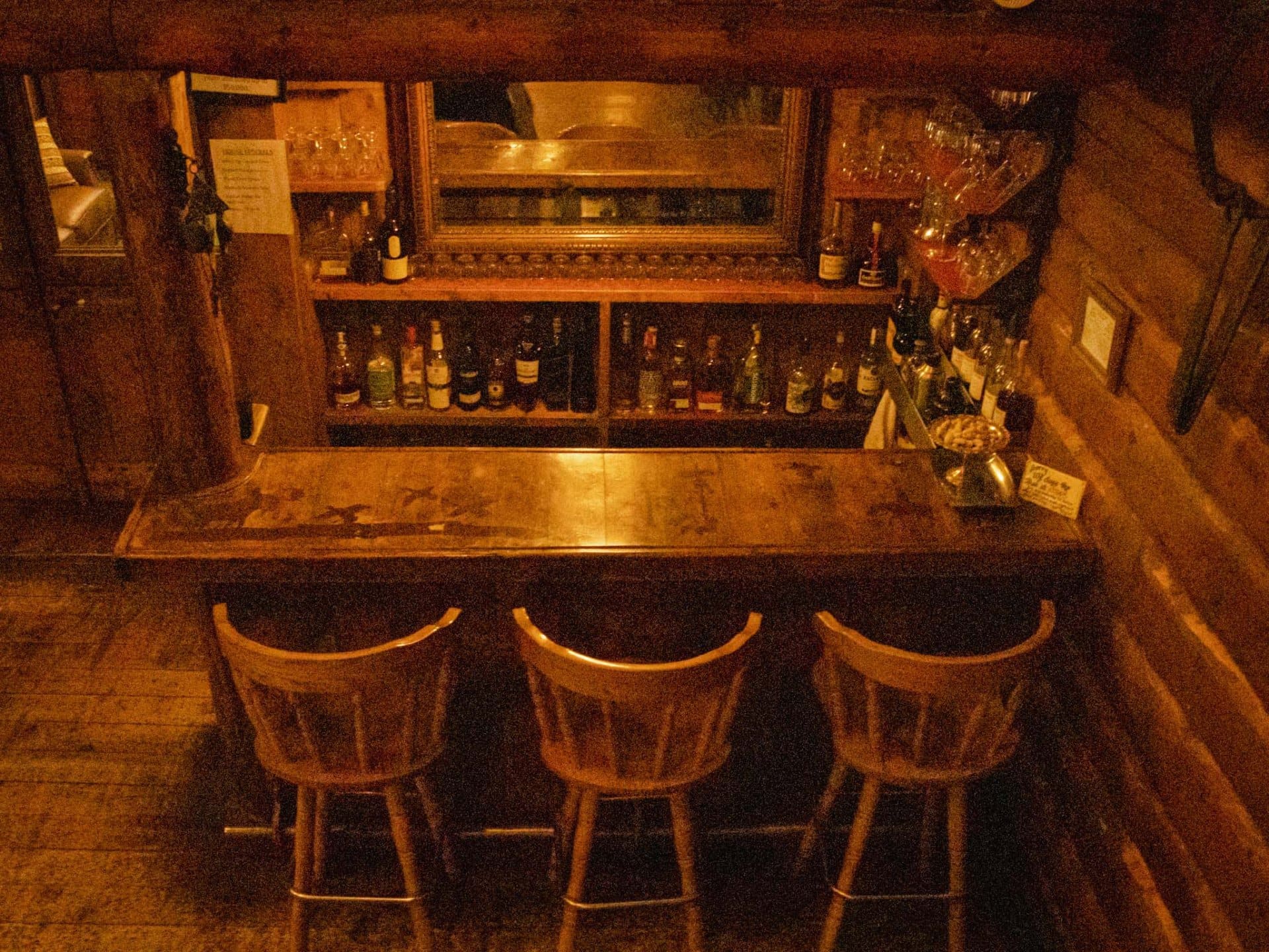 bar interior alaska wood river lodge