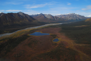 lake and pond aerial alaska wood river lodge