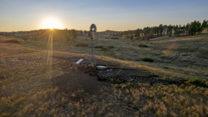 windmill powered wells converted to solar panel powered montana golder ranch on rosebud creek