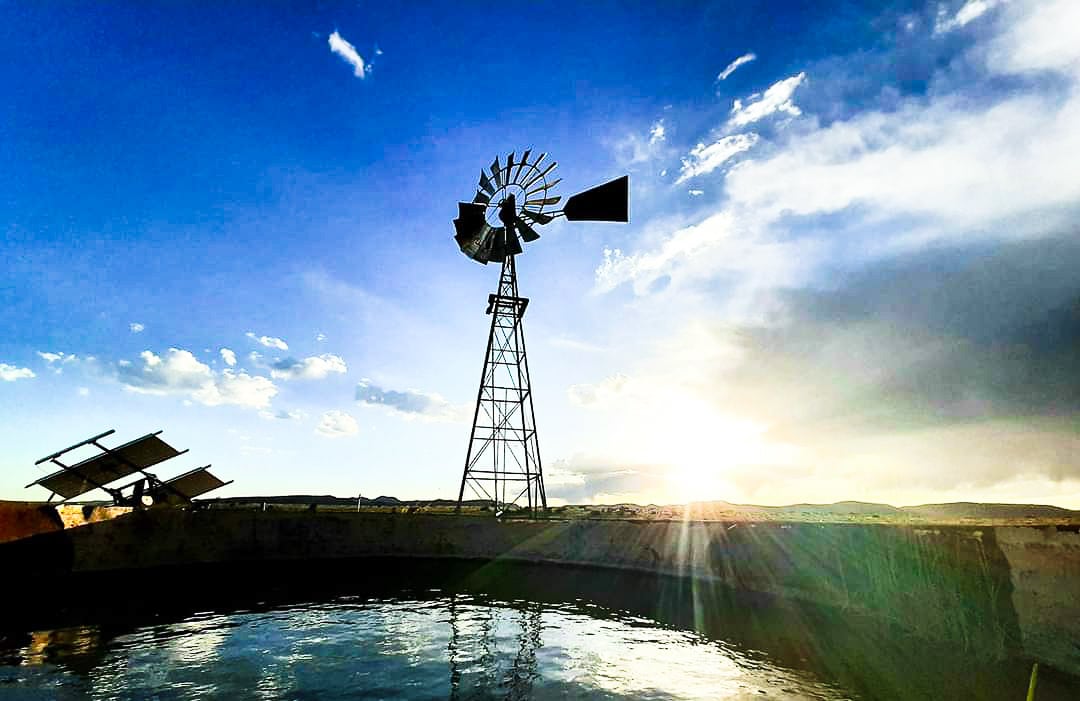 solar panel windmill water tank new mexico chupadera ranch