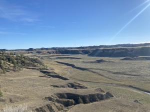 Looking East up Nancy Russel Creek Montana Missouri Breaks Wolf Creek Ranch