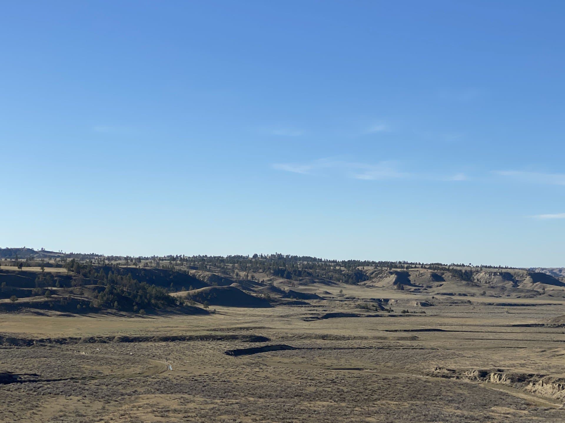 Looking West Down Nancy Russel Creek Montana Missouri Breaks Wolf Creek Ranch