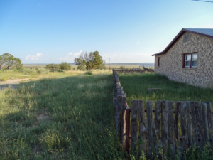 Side yard brick house New Mexico The Eason Ranch