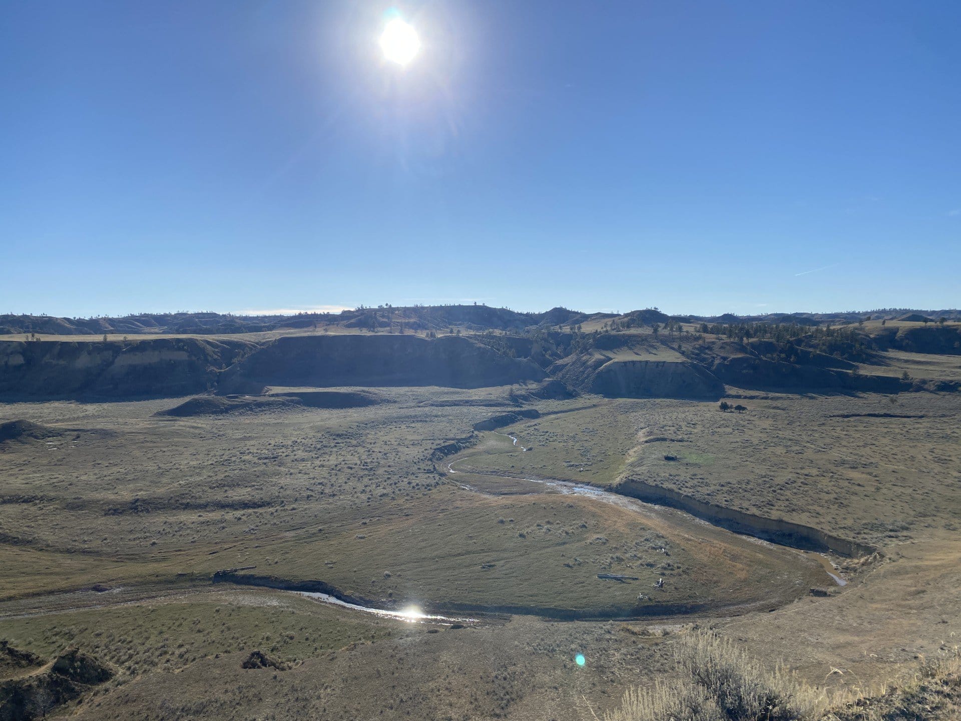 View South from above Nancy Russel Creek Montana Missouri Breaks Wolf Creek Ranch