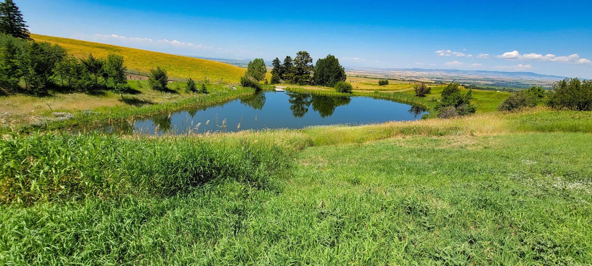 pond west view montana windcall ranch