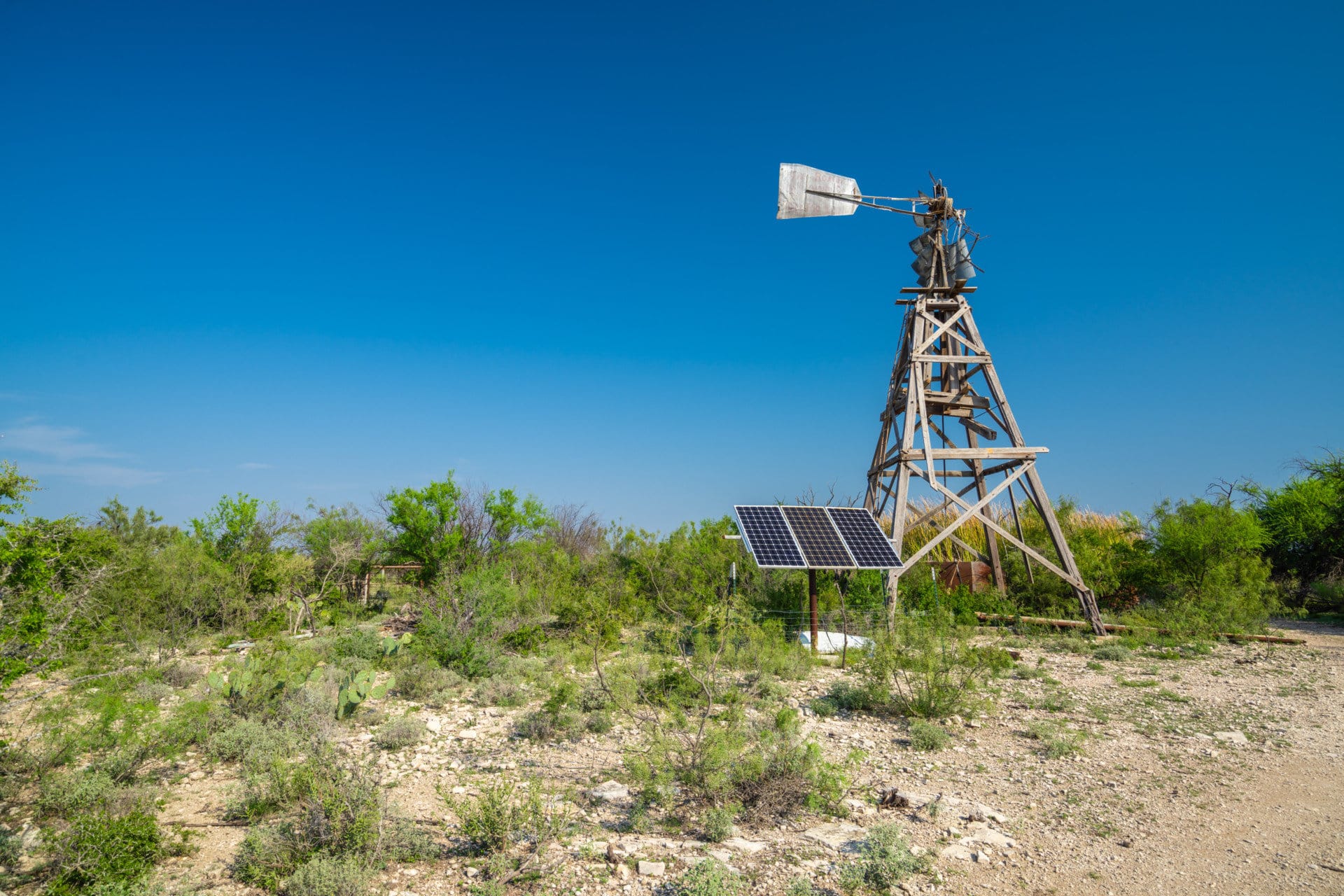 solar panel windmill texas terry ranch