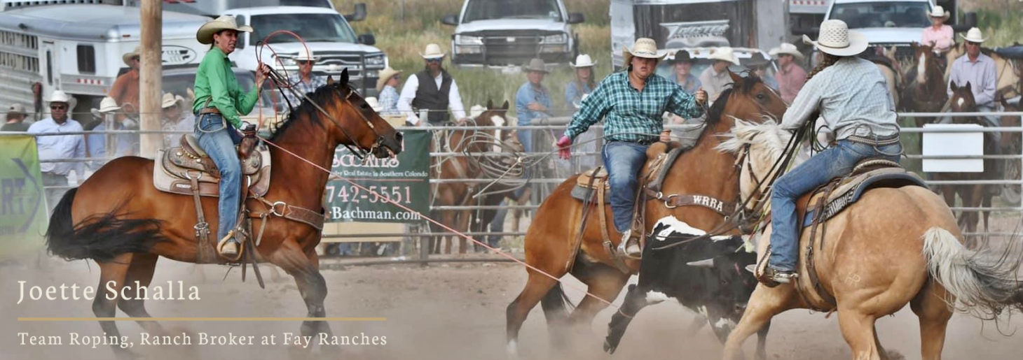 Joette on horse fay ranches ag team