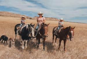 kelsea vaughan wyoming ranch land broker associate family riding horses