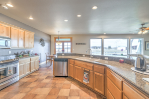 large kitchen with natural lighting oregon that country charm