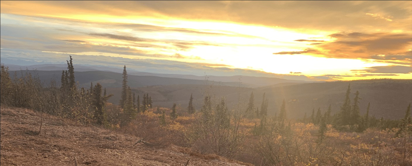 sunset alaska forty mile river gold district